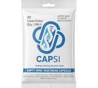 Empty Vegetarian Capsules Size 0 x 100 - Plant-Based HPMC - Clear Empty Vegan Capsules for Supplements, Herbs & Powders - Easy-to-Fill, Kosher, Halal, Non-GMO