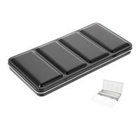 Empty Watercolor Palette Iron Paint Box for Travel and Studio Use | Fold out Mixing Tray, Structured Compartments, Fits Half and Full Pans, Reusable Palette for Painters