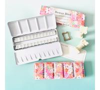Empty Watercolor Palette, Metal Tin Palette for Artist Watercolors,Unique Pattern Metal Watercolor Paint Tin for Watercolors Oils and Gouache