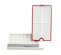 Empty Watercolor Palette Water Color Tin Paint Tray Box Roating Case Paint Tray For Artists Adults Palette Roating Half Pans For Oil Painting