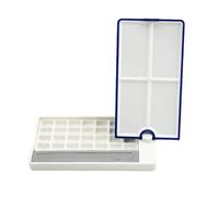 Empty Watercolor Palette Water Color Tin Paint Tray Box Roating Case Paint Tray for Artists Adults Palette Roating Half Pans for Oil Painting