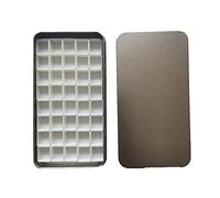 Empty Watercolor Tin Palette Metal Empty Paint Case Containing 40 Pcs Plastic Half Pans with Magnetic Stripes on The Bottom