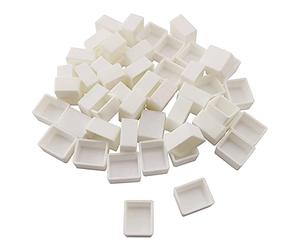 Empty Watercolour Pan,100 pcs Plastic White Painting Half Pans Gouache Oil Paint Set,Paint Palette for DIY Watercolor Oils or Acrylics Painting Travel Tin Case Palette Art Drawing,with box