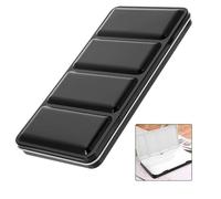 Empty Watercolour Tin Palette - Premium Portable Metal Paint Case With 48 Half Pans & Mixing Palette | Artist Travel Box Organiser (Black, 223x112x25mm)