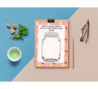 Empty Your Worries Below, Then Throw Them Away Pad | A6 Notepad | Self care | Mental Health | Wellbeing | Gratitude | Positive Attitude