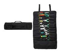 EmptyTool Roll Bag/Multi-Purpose Tool Roll Up Bag/Men Heavy Duty Pocket Canvas Wrench for Men/Tool Wrap Roll Organisers/22 Pockets Tool Bags