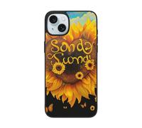 EMPYRI Blessed to Be Called Nana Sunflower Printed Case for iPhone 15 Plus Cases, Shockproof TPU Phone Case Cover for iPhone 15 Plus 6.7 Inch, Not Yellowing