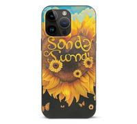 EMPYRI Blessed to Be Called Nana Sunflower Printed Phone Case for iPhone 14 Pro Max, Ultra Slim Scratch-Resistant Shockproof Black TPU Phone Case Cover with Wireless Charging, Anti-Yellowing