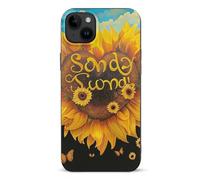 EMPYRI Blessed to Be Called Nana Sunflower Printed Phone Case for iPhone 15 Plus, Ultra Slim Scratch-Resistant Shockproof Black TPU Phone Case Cover with Wireless Charging, Anti-Yellowing