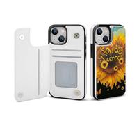 EMPYRI Blessed to Be Called Nana Sunflower Printed Wallet Case for iPhone 13 Mini - Flip Leather Wallet Phone Cases Cover with Card Slots