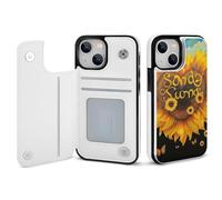 EMPYRI Blessed to Be Called Nana Sunflower Printed Wallet Case for iPhone 14 - Flip Leather Wallet Phone Cases Cover with Card Slots