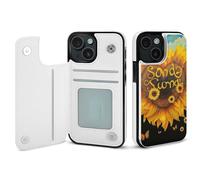 EMPYRI Blessed to Be Called Nana Sunflower Printed Wallet Case for iPhone 15 - Flip Leather Wallet Phone Cases Cover with Card Slots