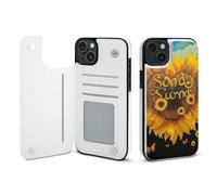 EMPYRI Blessed to Be Called Nana Sunflower Printed Wallet Case for iPhone 15 Plus - Flip Leather Wallet Phone Cases Cover with Card Slots