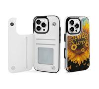 EMPYRI Blessed to Be Called Nana Sunflower Printed Wallet Case for iPhone 16 Pro - Flip Leather Wallet Phone Cases Cover with Card Slots