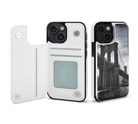 EMPYRI Brooklyn Bridge Printed Wallet Case for iPhone 15 - Flip Leather Wallet Phone Cases Cover with Card Slots