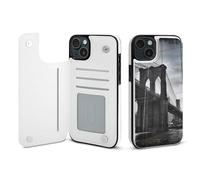 EMPYRI Brooklyn Bridge Printed Wallet Case for iPhone 15 Plus - Flip Leather Wallet Phone Cases Cover with Card Slots