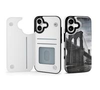 EMPYRI Brooklyn Bridge Printed Wallet Case for iPhone 17 - Flip Leather Wallet Phone Cases Cover with Card Slots