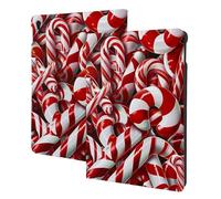 EMPYRI Candy Canes Printed Tablet Case for Ipad Air3 10.5""/Ipad Pro 10.5"", Pu Leather Non-Slip Tablet Cases Shockproof Stand Cover with Auto Sleep/Wake Cover