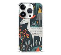 EMPYRI Clear Phone Case for iPhone 14 Pro Max, Scandinavian Animals Printed Shockproof TPU Phone Cases Cover with Wireless Charging, Scratch-Resistant, Anti-Yellowing