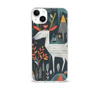 EMPYRI Clear Phone Case for iPhone 15 Plus, Scandinavian Animals Printed Shockproof TPU Phone Cases Cover with Wireless Charging, Scratch-Resistant, Anti-Yellowing