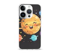 EMPYRI Clear Phone Case for iPhone 15 Pro, Cute Planet Printed Shockproof TPU Phone Cases Cover with Wireless Charging, Scratch-Resistant, Anti-Yellowing
