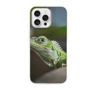 EMPYRI Clear Phone Case for iPhone 16 Pro Max, Green Lizard Printed Shockproof TPU Phone Cases Cover with Wireless Charging, Scratch-Resistant, Anti-Yellowing