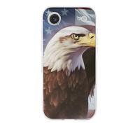 EMPYRI Clear Phone Case for iPhone 17 Air, US Flag Eagle Printed Shockproof TPU Phone Cases Cover with Wireless Charging, Scratch-Resistant, Anti-Yellowing