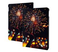 EMPYRI Fireworks at Night Printed Tablet Case for Ipad Air3 10.5""/Ipad Pro 10.5"", Pu Leather Non-Slip Tablet Cases Shockproof Stand Cover with Auto Sleep/Wake Cover