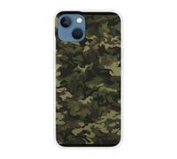 EMPYRI Geen Camouflage Printed Clear Case for iPhone 13 Mini Case 5.4 Inch - Shockproof Phone Case Cover with Wireless Fast Charging and Lens Protection, Not Yellowing