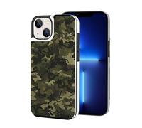 EMPYRI Geen Camouflage Printed Wallet Case for iPhone 13 Mini Case with 3 Card Holder, Pu Leather Shockproof Protection Cases Cover for iPhone 13 Mini, 5.4 Inch