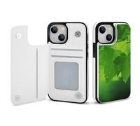 EMPYRI Green Nature Printed Wallet Case for iPhone 14 - Flip Leather Wallet Phone Cases Cover with Card Slots