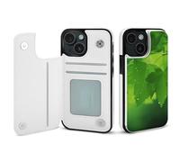 EMPYRI Green Nature Printed Wallet Case for iPhone 15 - Flip Leather Wallet Phone Cases Cover with Card Slots