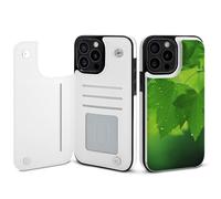 EMPYRI Green Nature Printed Wallet Case for iPhone 15 Pro Max - Flip Leather Wallet Phone Cases Cover with Card Slots