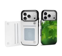 EMPYRI Green Nature Printed Wallet Case for iPhone 17 Pro - Flip Leather Wallet Phone Cases Cover with Card Slots