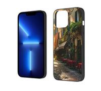 EMPYRI Italian Old Street Printed Case for iPhone 13 Pro Cases 6.1 Inch Shockproof Phone Case Cover Not Yellowing Anti-Fingerprint