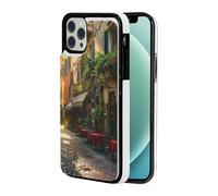 EMPYRI Italian Old Street Wallet Case for iPhone 12 Mini Case, Pu Leather Wallet Case with Card Holder, Shockproof Phone Cover for iPhone 12 Mini Case 5.4" White