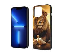 EMPYRI Lion and Bird at Sunset Printed Case for iPhone 13 Pro Max Cases 6.7 Inch Shockproof Phone Case Cover Not Yellowing Anti-Fingerprint