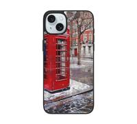 EMPYRI London Red Telephone Booth Printed Case for iPhone 15 Cases, Shockproof TPU Phone Case Cover for iPhone 15 6.1 Inch, Not Yellowing