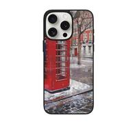 EMPYRI London Red Telephone Booth Printed Case for iPhone 15 Pro Max Cases, Soft Glass Shockproof TPU Phone Case Cover for iPhone 15 Pro Max 6.7 Inch, Not Yellowing