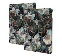 EMPYRI Moth That Looks Like A Peacock Printed Tablet Case for Ipad 7th Generation 10.2"", Pu Leather Non-Slip Tablet Cases Shockproof Stand Cover with Auto Sleep/Wake Cover