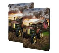EMPYRI Old Tractor Photo Farm Printed Tablet Case for Ipad Air3 10.5""/Ipad Pro 10.5"", Pu Leather Non-Slip Tablet Cases Shockproof Stand Cover with Auto Sleep/Wake Cover
