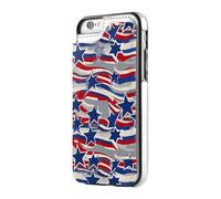 EMPYRI Patriotic Stars Strips Independence Day Printed Wallet Case for iPhone 7 Case/iPhone 8 Case, Pu Leather Wallet Phone Case with Card Holder, Shockproof Phone Cover for iPhone 7/8/Se3 Black