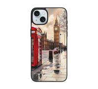 EMPYRI Red Phone Booth London Street Printed Case for iPhone 15 Plus Cases, Shockproof TPU Phone Case Cover for iPhone 15 Plus 6.7 Inch, Not Yellowing