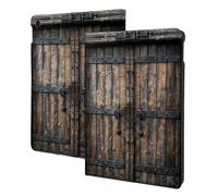 EMPYRI Rustic Stall Wooden Door Printed Tablet Case for Ipad Air3 10.5""/Ipad Pro 10.5"", Pu Leather Non-Slip Tablet Cases Shockproof Stand Cover with Auto Sleep/Wake Cover