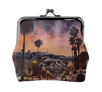 EMPYRI The Old Hollywood Printed Leather Kiss-Lock Wallet For Women - Compact And Secure Coin Purse