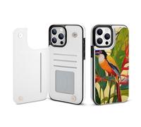 EMPYRI Tropical Bird of Paradise Printed Wallet Case for iPhone 13 Pro - Flip Leather Wallet Phone Cases Cover with Card Slots