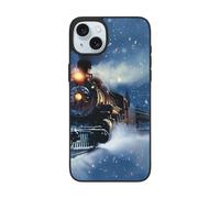 EMPYRI Winter Christmas Snow Night Railway Train Printed Case for iPhone 15 Plus Cases, Shockproof TPU Phone Case Cover for iPhone 15 Plus 6.7 Inch, Not Yellowing