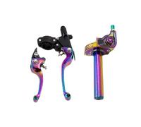 EMQDCAZ CNC Motorcycle Multicolor Footrests Pedals Pegs/Clutch Brake Handle Drum Lever Accelerator Throttle Twist Grips Handlebar Clutch Brake