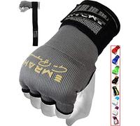 EMRAH Pro Boxing Hand Wraps quick wrist boxing wraps Pro Grip Inner wraps handwraps with Long Boxing Wrist Straps (Grey, Medium)