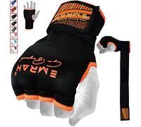 EMRAH Pro Boxing Hand Wraps quick wrist boxing wraps Pro Grip Inner wraps handwraps with Long Boxing Wrist Straps (Orange, XLarge)
